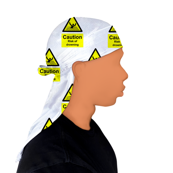 Caution Risk of Drowning Silky Durag
