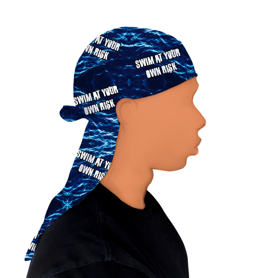 Swim At Your Own Risk Silky Durag