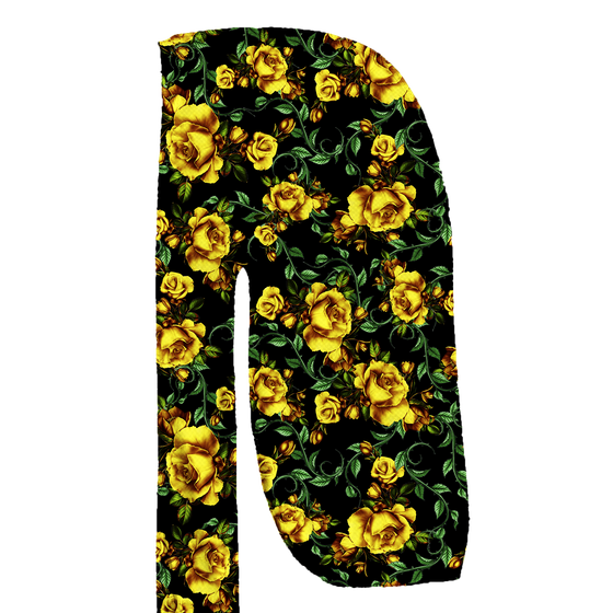 Yellow Floral Silky Durag