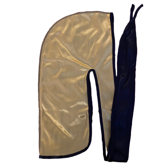 Gold and Black 2 Tone Silky Durag