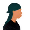 Green and Black 2 Tone Silky Durag