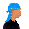 "Im Wavy" Blue Silky Durag