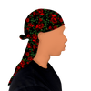 Red Floral Silky Durag